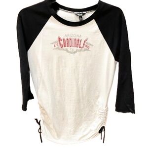 Arizona Cardinals Pullover with Adj side ties and Rhinestone embellishments sz L